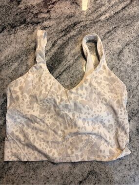 lululemon athletica Light Beige Printed Sports Bra